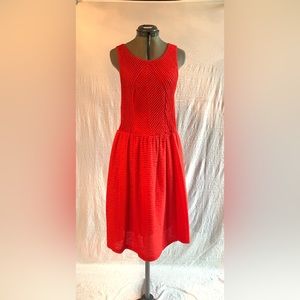 Anthropologie Bordeaux Texture Red dress 👗